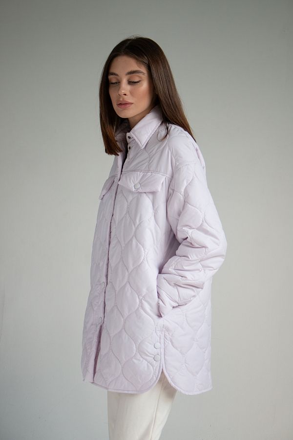 Куртка-сорочка на кнопках світло-рожева МБПЩ003/5 #RU# Куртка-рубашка на кнопках светло-розовая МБПЩ003/5 № 2