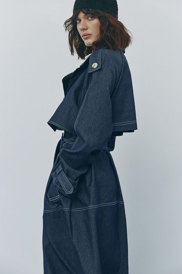 Тренч джинсовий темно-синій C0323/4 #RU# Тренч джинсовый темно-синий C0323/4 № 4