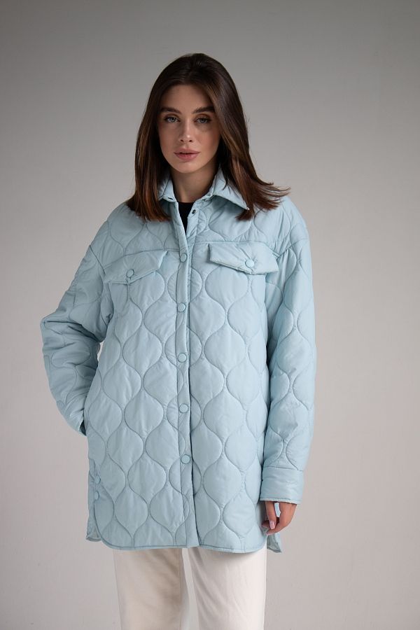 Куртка-сорочка на кнопках блакитна МБПЩ003/3 #RU# Куртка-рубашка на кнопках голубая МБПЩ003/3 № 6