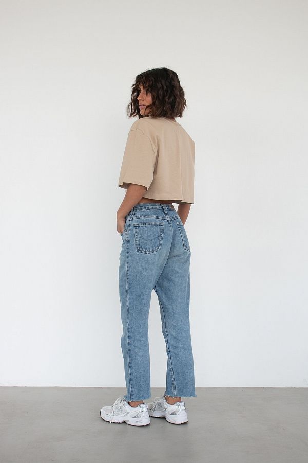 Вкорочена футболка бежева TR30148/2 #RU# Укороченная бежевая футболка TR30148/2 № 3