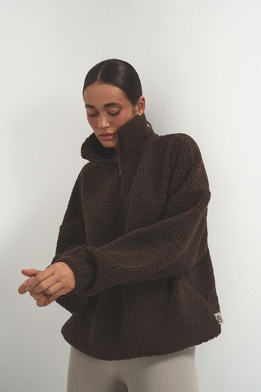 Світшот теді із замком коричневий  - №2