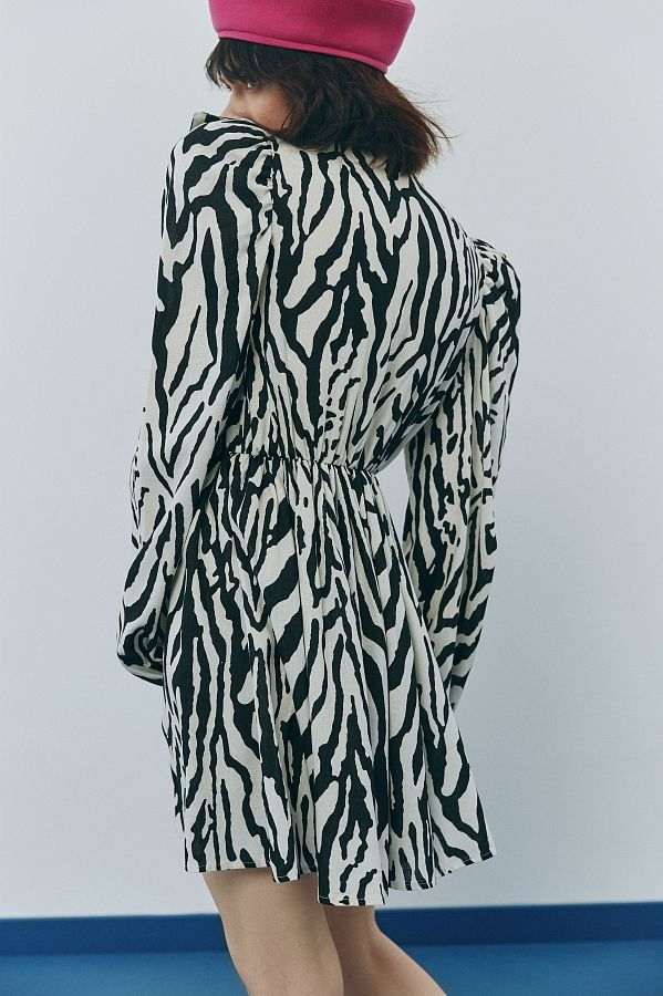 Сукня міні з воланами зебра D0523/1 № 3