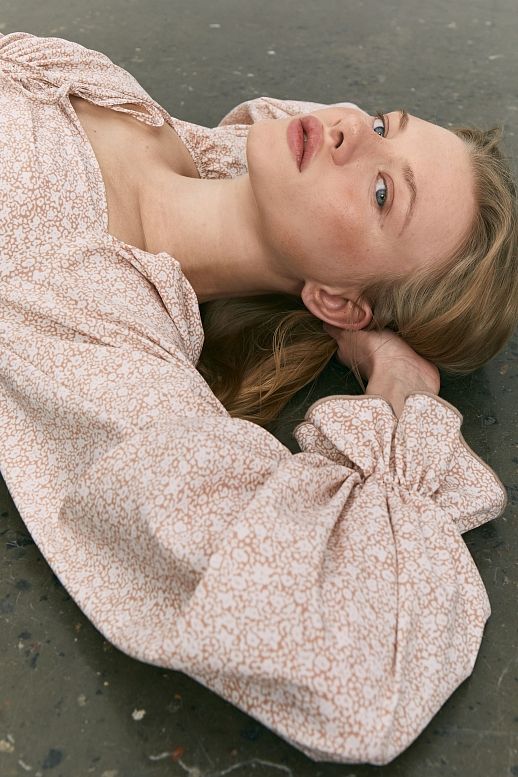 Сукня з софту подвійна спідниця бежева - №2