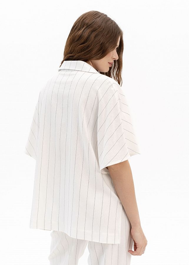 Сорочка лляна з коротким рукавом молочна СЛО/2 #RU# Рубашка льняная с коротким рукавом молочная СЛО/2 № 2