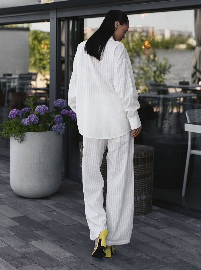 Костюм у смужку сорочка+брюки білий ПТ04/07 #RU# Костюм в полоску рубашка+брюки белый ПТ04/07 № 3